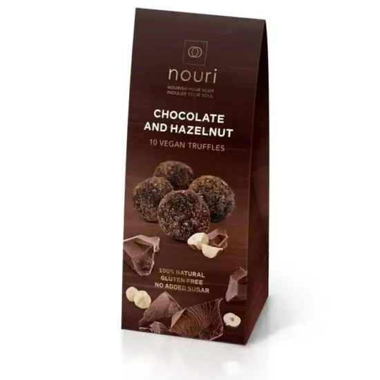 Nouri - Chocolate & Hazelnut Vegan Truffles 100g