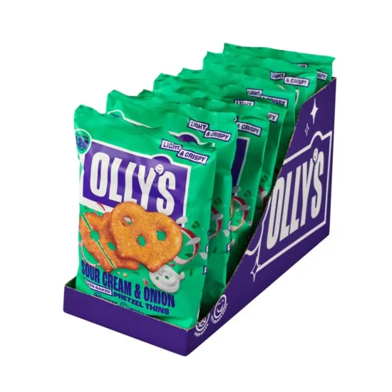 Olly's - Vegan Pretzel Thins Sour Cream & Onion 7 x 140g - Image 2