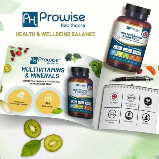 A-Z Multivitamins & Minerals l 365 Vegan Multivitamin Tablets l Multivitamin Tablets for Men and Women with 26 Essential / Active Vitamins & Minerals - Made in The UK by Prowise - Image 6