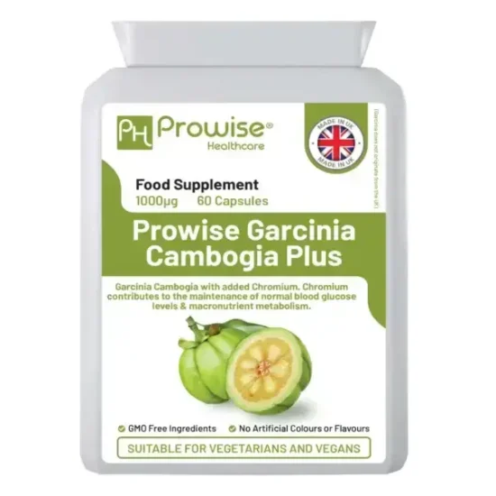 Garcinia Cambogia 1000mg Daily Dosage with Chromium 60 High Strength Vegan Capsules | Natural Supplement for Men & Women | Garcinia Cambogia Extract Maximum Strength | Made in the UK