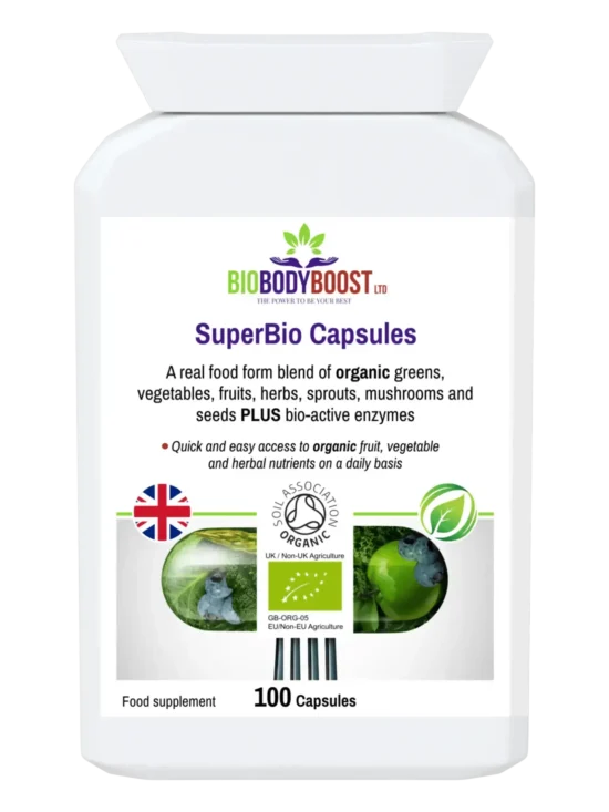 SuperBio Capsules - Vegan Organic Foods Blend