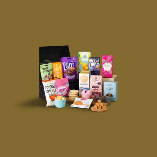 Artisan Sweets Hamper including Popcorn, Fudge and Chocolate