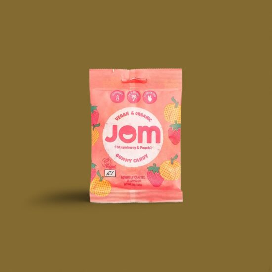 JOM - Organic and Vegan Strawberry & Peach Gummies 70g