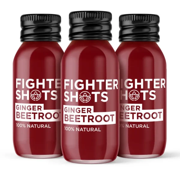 Fighter Shots 100% VEGAN Ginger + Beetroot, 6 or 12 x 60ml