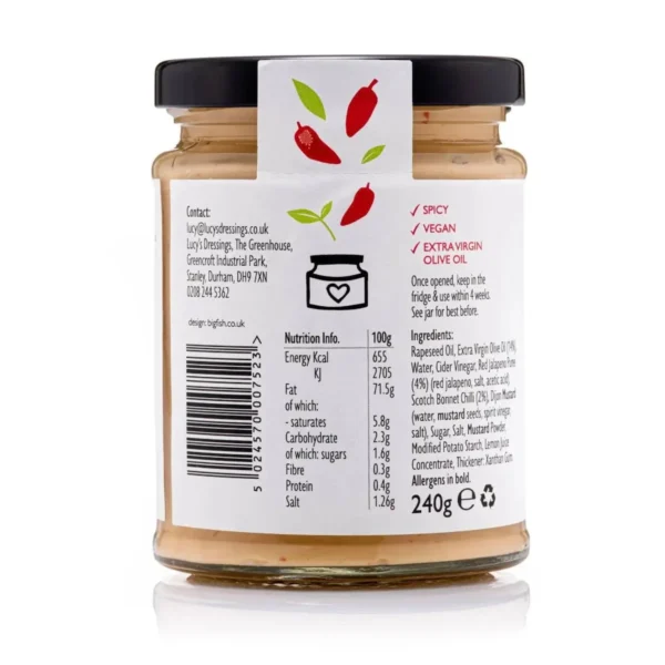 Lucy's Dressings - Vegan Chilli Mayo 240g - Image 2