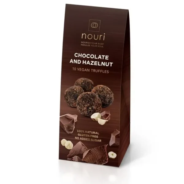 Nouri - Chocolate & Hazelnut Vegan Truffles 100g