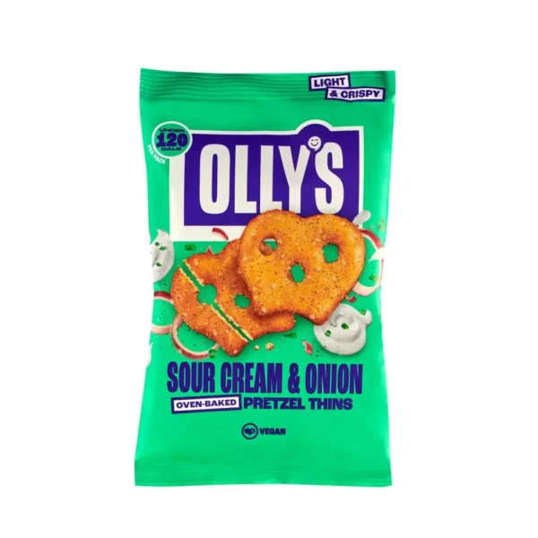 Olly's - Vegan Sour Cream & Onion Pretzel Thins 35g - Image 2