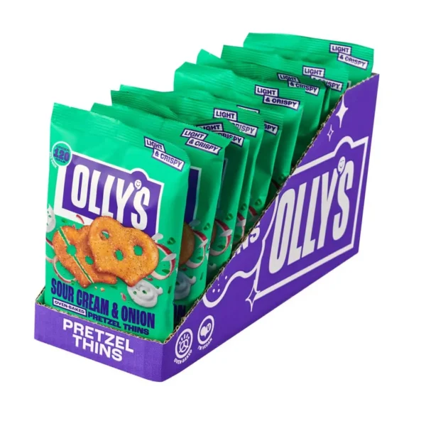 Olly's - Vegan Sour Cream & Onion Pretzel Thins 35g