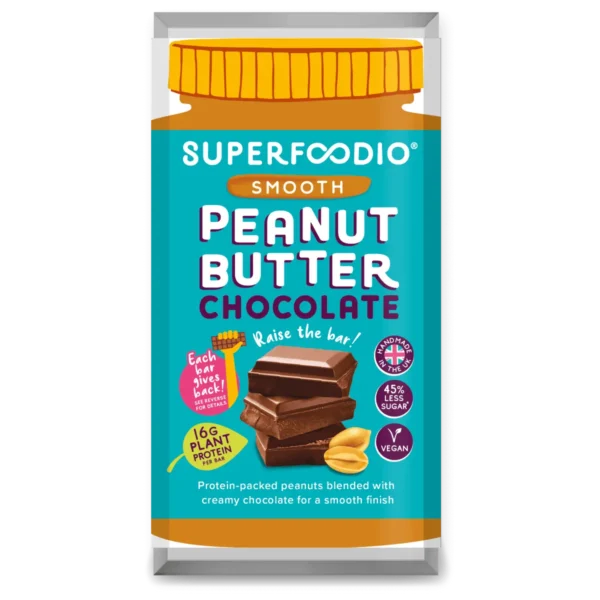 Superfoodio - Smooth Peanut Butter Chocolate Bar 20 x 90g