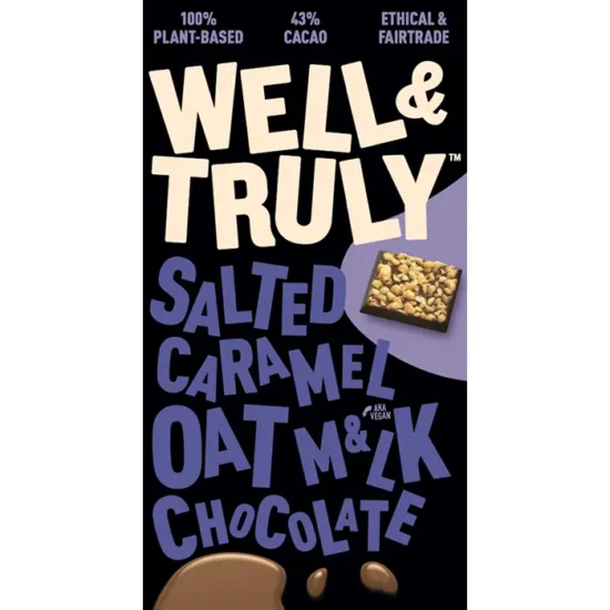 Well&Truly Vegan Salted Caramel Chocolate Bar 90g