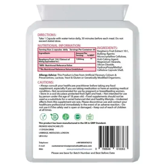 Raspberry Ketones 1200 mg - 60 Vegan Capsules | Advance Formulation with Pure Raspberry Ketones Supplements | Raspberry Fruit Extract for Weight Management - Image 2