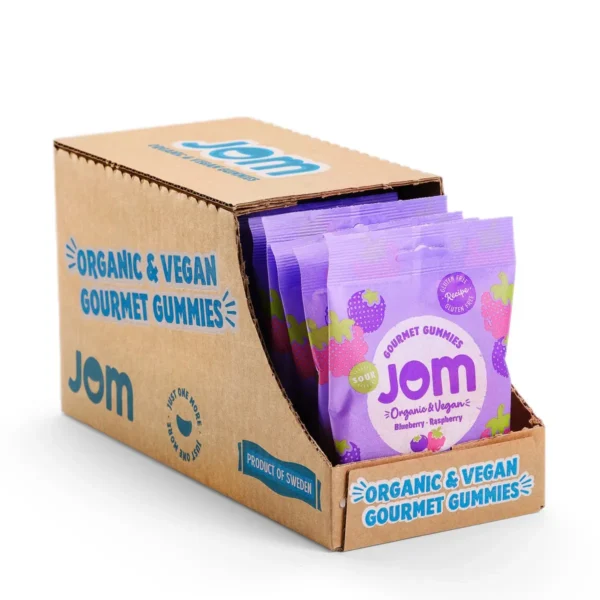 JOM - Organic and Vegan Sour Blueberry & Raspberry Gummies 70g - Image 3