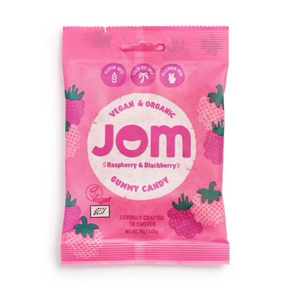 JOM - Organic and Vegan Raspberry & Blackberry Gummies 70g