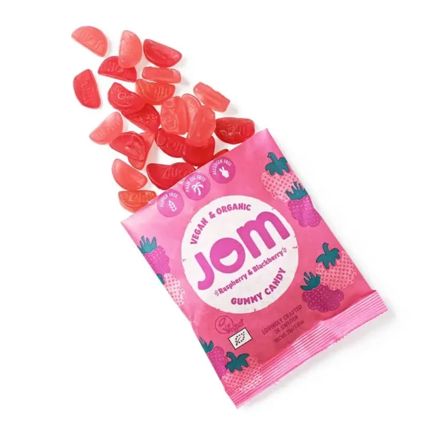 JOM - Organic and Vegan Raspberry & Blackberry Gummies 70g - Image 2