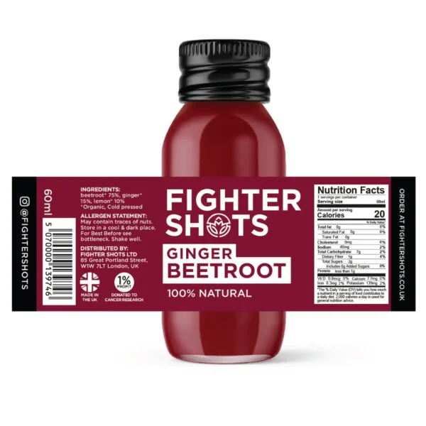 Fighter Shots 100% VEGAN Ginger + Beetroot, 6 or 12 x 60ml - Image 9