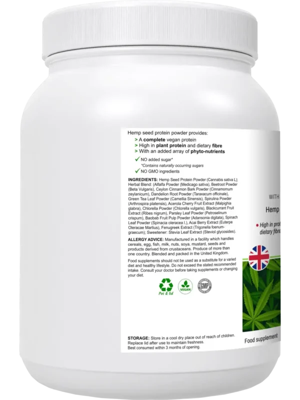 HyperHemp - Vegan Protein Powder (Hemp Seed) - Image 3