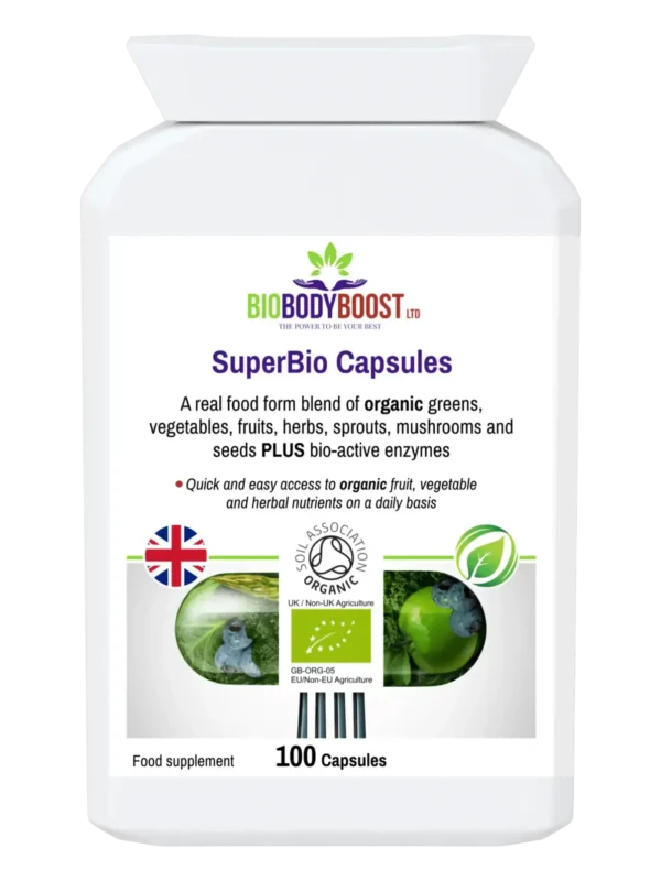 SuperBio Capsules - Vegan Organic Foods Blend