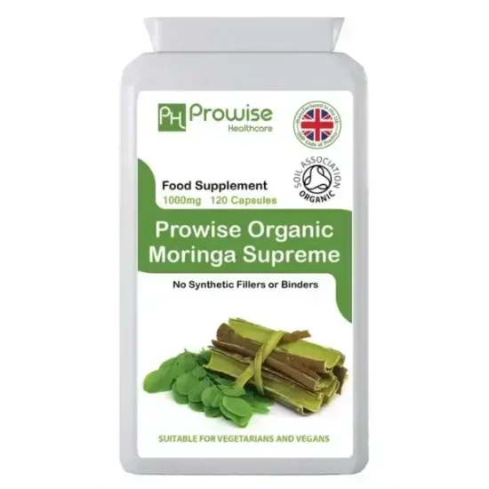 Organic Moringa 1000mg 120 Vegan Capsules | Moringa Oleifera Leaf Supplement | 2 Months Supply | 100% Natural Soil Association Certified | No Synthetic Binders or Fillers